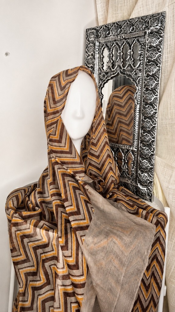 Caramel Chevron Modal Hijab
