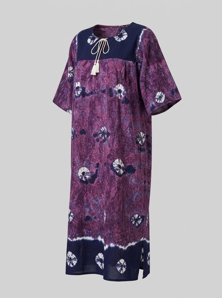 Plum Navy Sunburst Maxi Dress