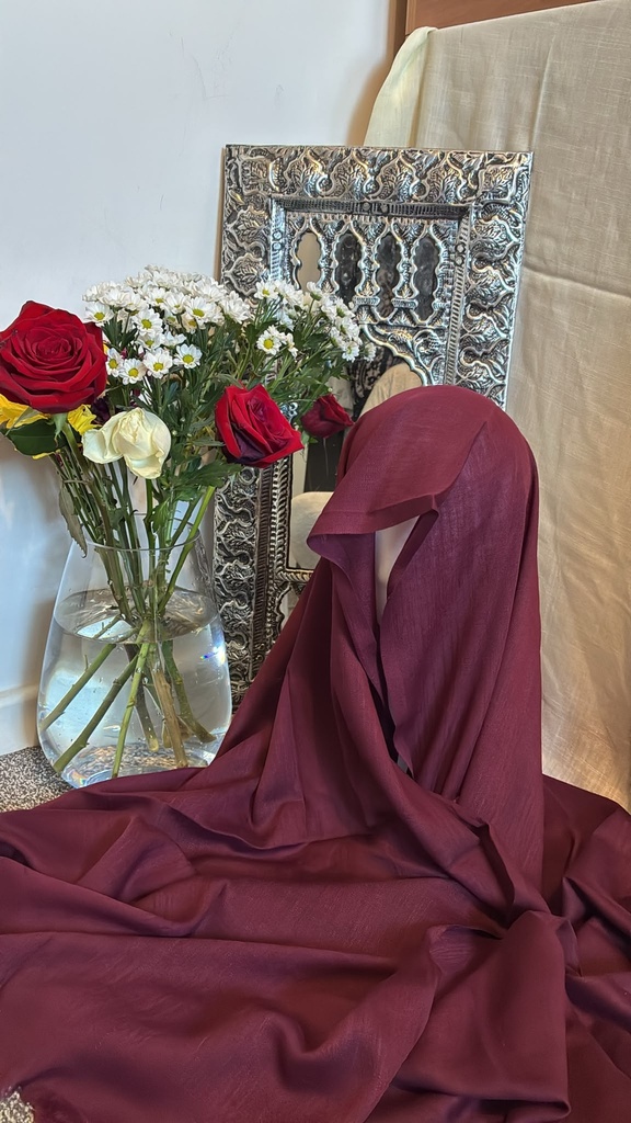 [TURKI-010] Burgundy Turkish Cotton Hijab