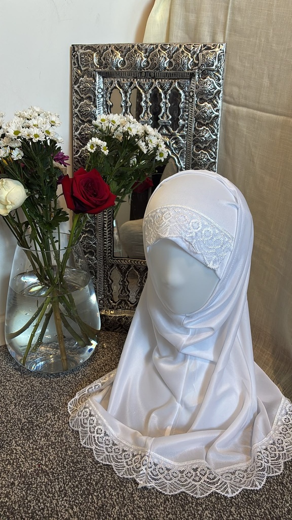 [TURKI-012] Pearl White Turkish Cotton Hijab