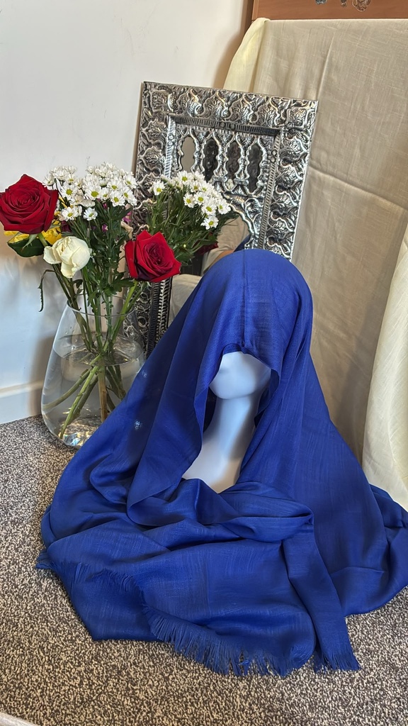 [TURKI-017] Royal Blue Turkish Cotton Hijab