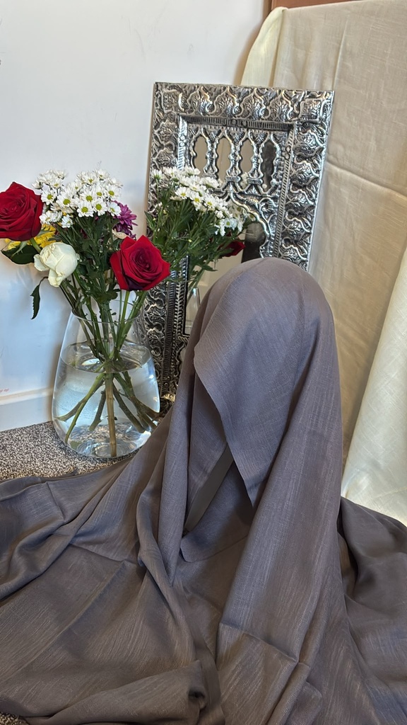 [TURKI-027] Slate Gray Turkish Cotton Hijab