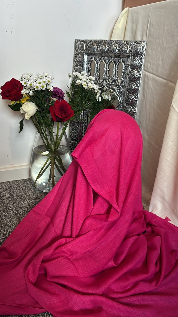[TURKI-031] Fuchsia Pink Turkish Cotton Hijab