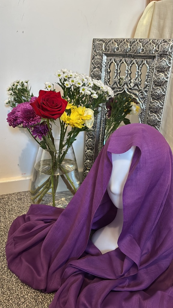 [TURKI-032] Deep Purple Turkish Cotton Hijab