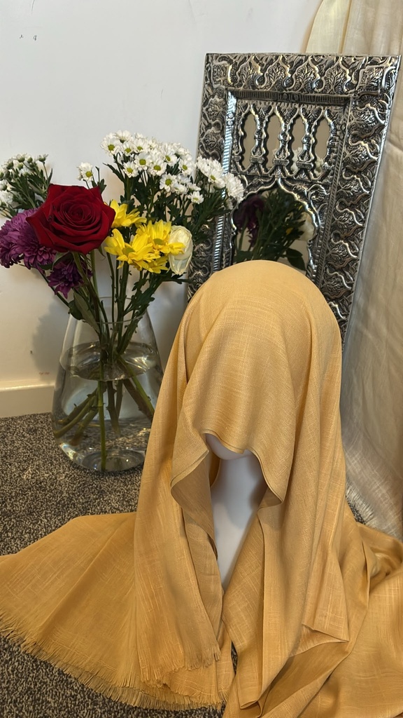 [TURKI-038] Golden Mustard Turkish Cotton Hijab
